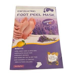 2 Pairs Exfoliating Foot Peel Sock Mask Baby Soft Remove Dead Skin Calluses
